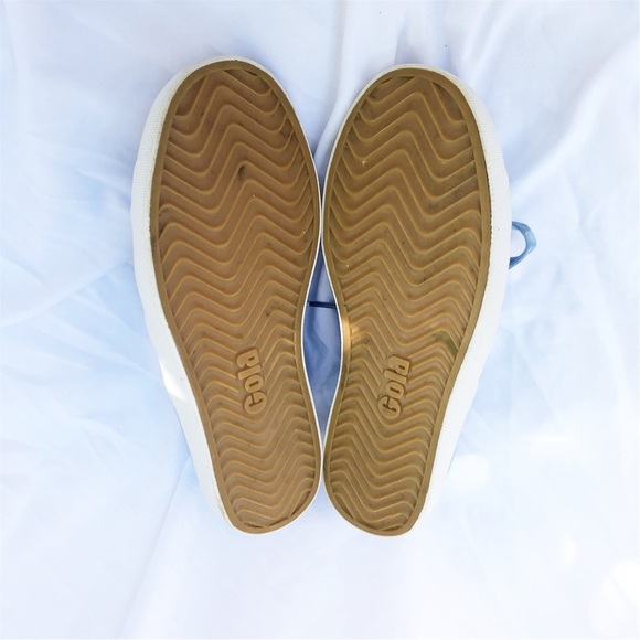 GOLA x ANTHROPOLOGIE | LIGHT BLUE/WHITE COASTER SATIN SNEAKERS SIZE 7 - Picture 8 of 8